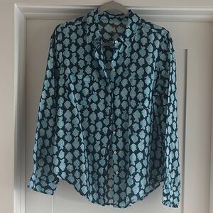 Lilly Pulitzer Blue Button Down Shirt